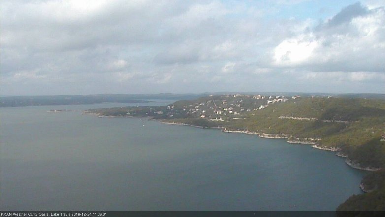 Lake Travis webcam, December 24, 2016 11:05 AM CT