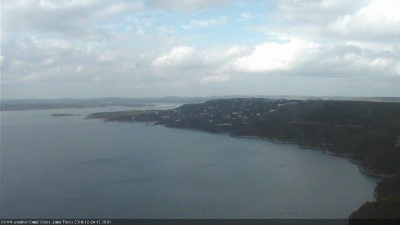 Lake Travis webcam, December 24, 2016 11:30 AM CT