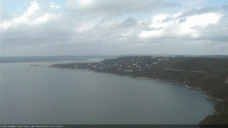 Lake Travis webcam, December 24, 2016 11:40 AM CT