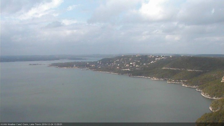 Lake Travis webcam, December 24, 2016 12:35 PM CT