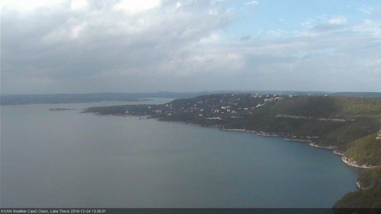 Lake Travis webcam, December 24, 2016 12:50 PM CT