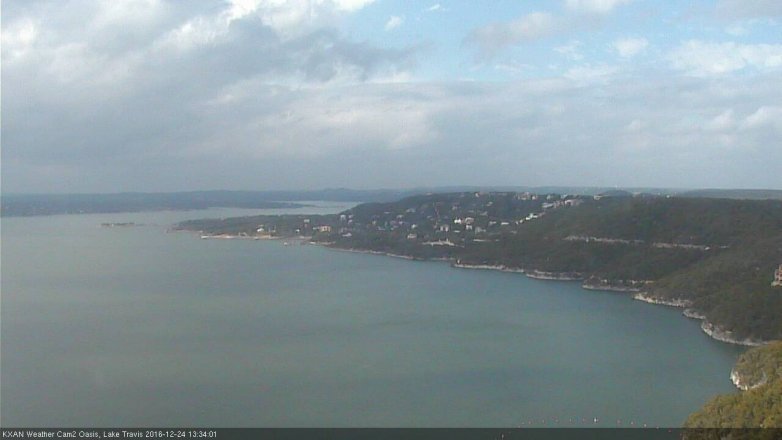 Lake Travis webcam, December 24, 2016 12:55 PM CT