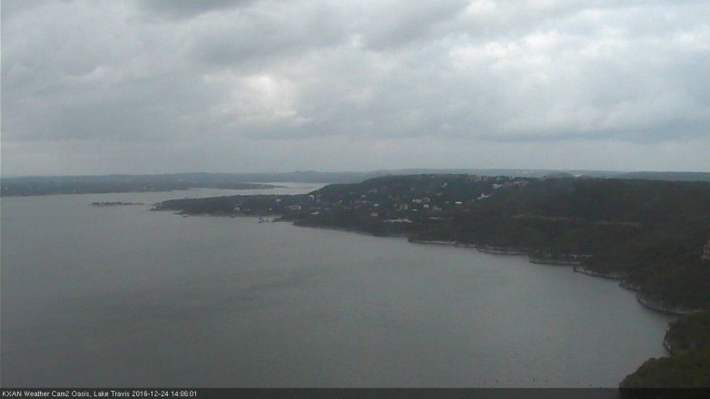 Lake Travis webcam, December 24, 2016 1:10 PM CT