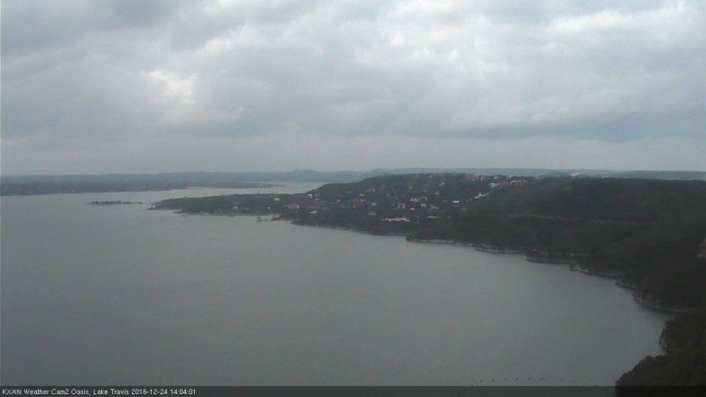 Lake Travis webcam, December 24, 2016 1:30 PM CT