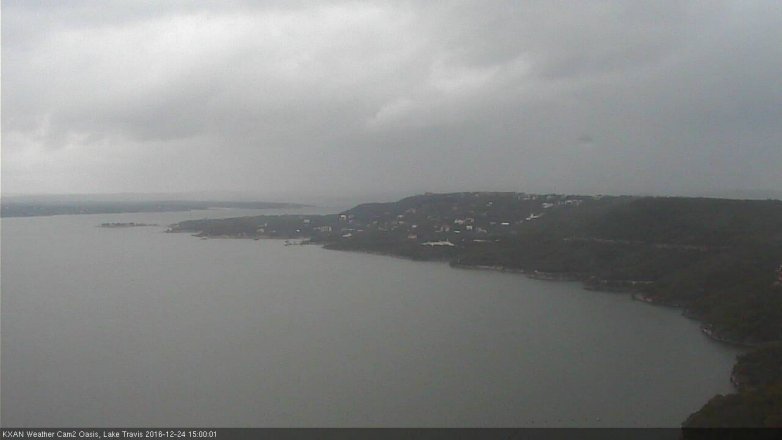 Lake Travis webcam, December 24, 2016 2:30 PM CT