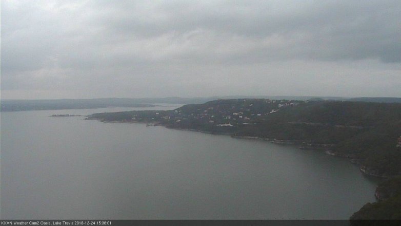 Lake Travis webcam, December 24, 2016 2:50 PM CT