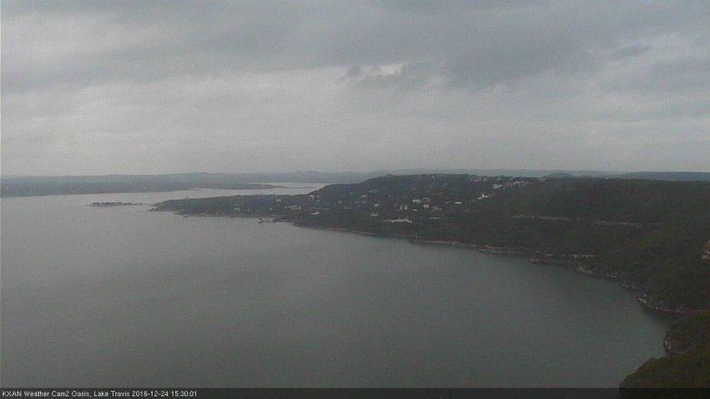 Lake Travis webcam, December 24, 2016 2:55 PM CT
