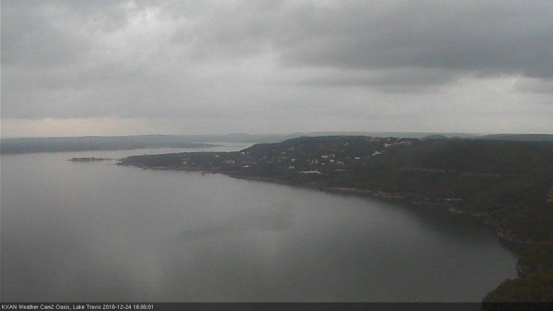 Lake Travis webcam, December 24, 2016 3:15 PM CT