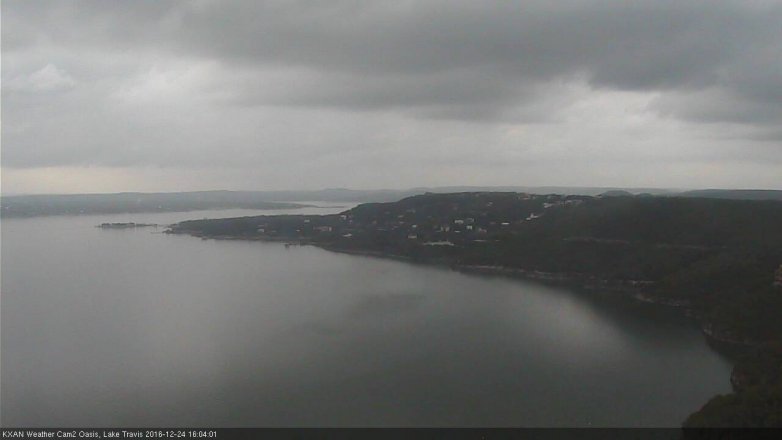 Lake Travis webcam, December 24, 2016 3:25 PM CT