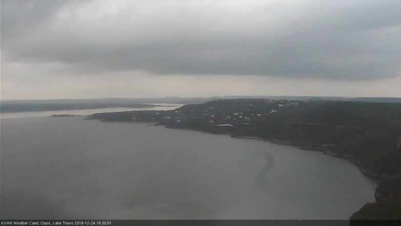 Lake Travis webcam, December 24, 2016 3:40 PM CT