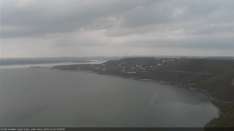 Lake Travis webcam, December 24, 2016 3:55 PM CT