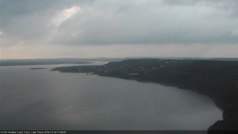 Lake Travis webcam, December 24, 2016 4:10 PM CT