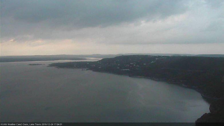 Lake Travis webcam, December 24, 2016 4:20 PM CT