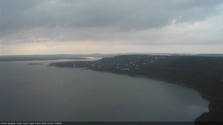 Lake Travis webcam, December 24, 2016 4:30 PM CT