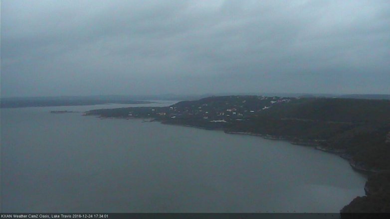Lake Travis webcam, December 24, 2016 4:50 PM CT