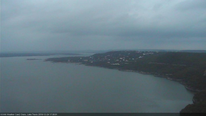 Lake Travis webcam, December 24, 2016 4:55 PM CT