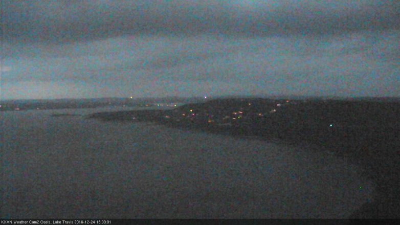 Lake Travis webcam, December 24, 2016 5:05 PM CT