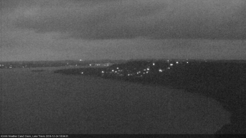 Lake Travis webcam, December 24, 2016 5:30 PM CT