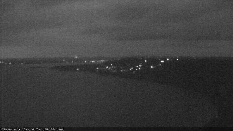 Lake Travis webcam, December 24, 2016 5:35 PM CT