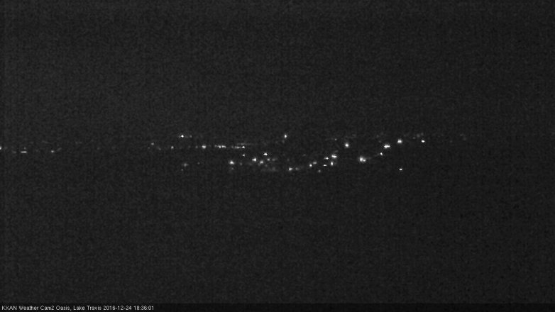 Lake Travis webcam, December 24, 2016 5:50 PM CT