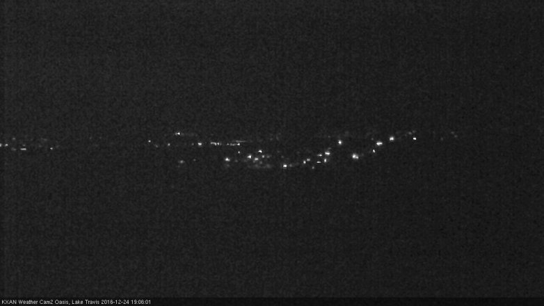 Lake Travis webcam, December 24, 2016 6:10 PM CT