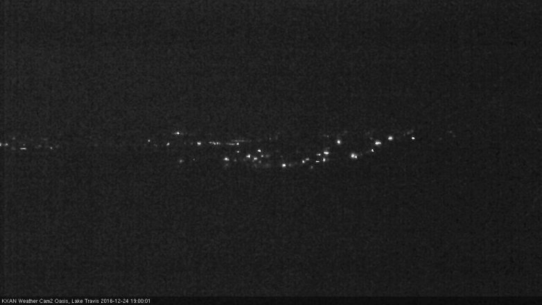 Lake Travis webcam, December 24, 2016 6:30 PM CT