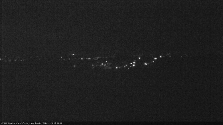 Lake Travis webcam, December 24, 2016 6:40 PM CT
