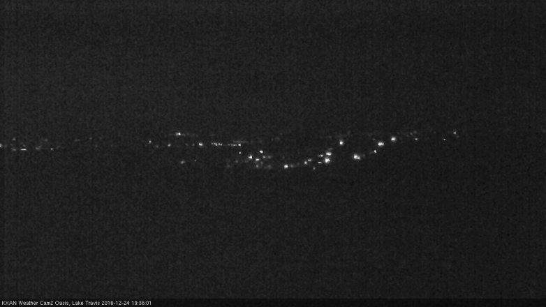 Lake Travis webcam, December 24, 2016 6:55 PM CT