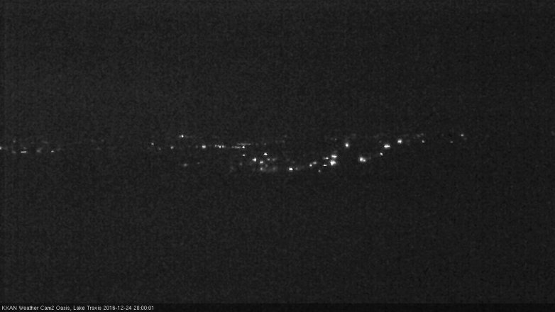 Lake Travis webcam, December 24, 2016 7:20 PM CT