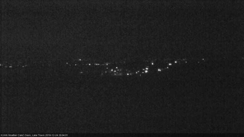Lake Travis webcam, December 24, 2016 7:25 PM CT