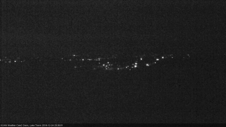 Lake Travis webcam, December 24, 2016 7:40 PM CT