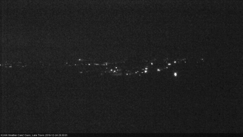 Lake Travis webcam, December 24, 2016 7:55 PM CT