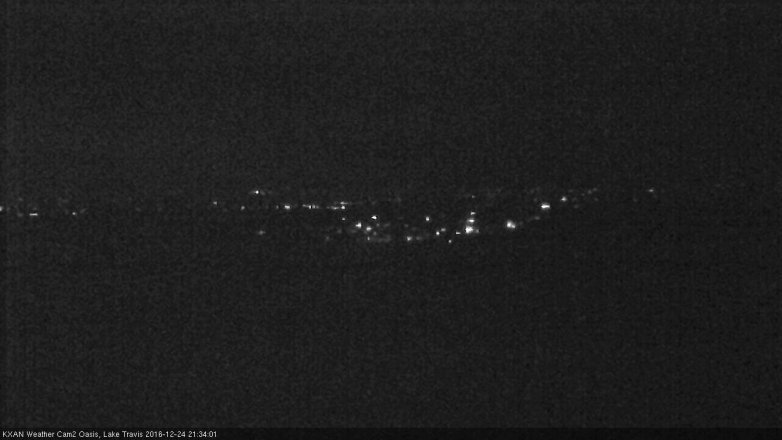 Lake Travis webcam, December 24, 2016 8:40 PM CT