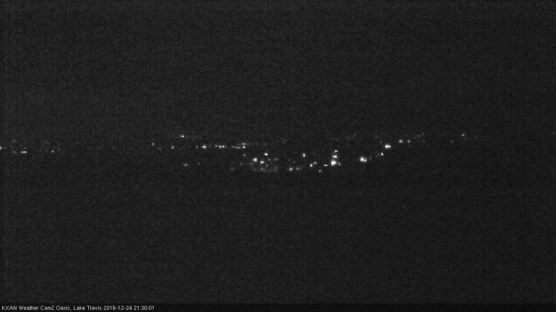 Lake Travis webcam, December 24, 2016 8:50 PM CT