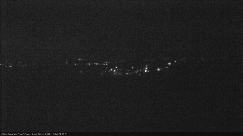 Lake Travis webcam, December 24, 2016 9:00 PM CT