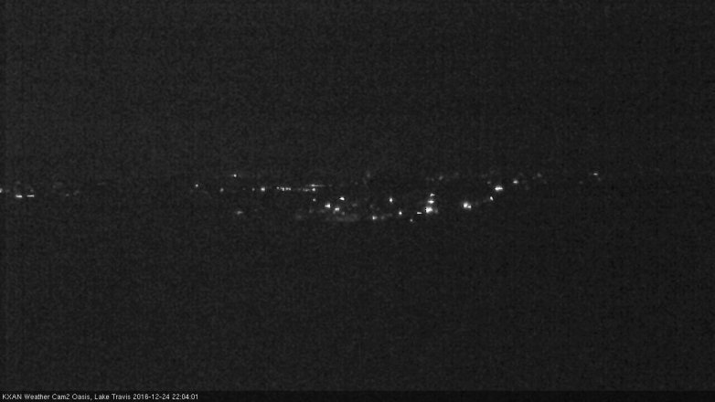 Lake Travis webcam, December 24, 2016 9:35 PM CT