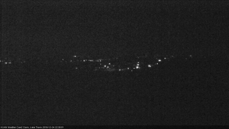 Lake Travis webcam, December 24, 2016 9:55 PM CT