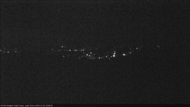 Lake Travis webcam, December 24, 2016 10:10 PM CT