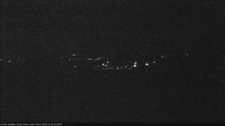 Lake Travis webcam, December 24, 2016 10:50 PM CT