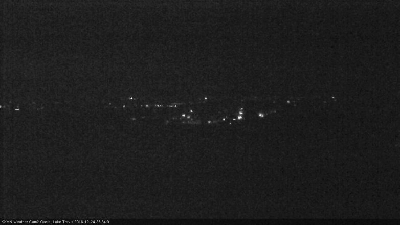 Lake Travis webcam, December 24, 2016 11:05 PM CT