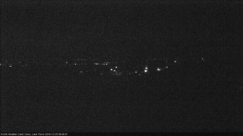 Lake Travis webcam, December 24, 2016 11:20 PM CT