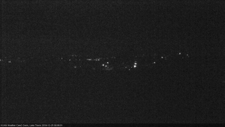 Lake Travis webcam, December 24, 2016 11:25 PM CT