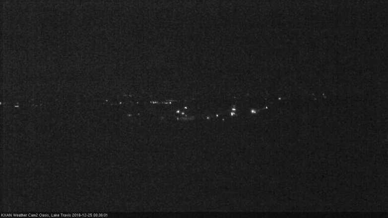 Lake Travis webcam, December 24, 2016 11:40 PM CT