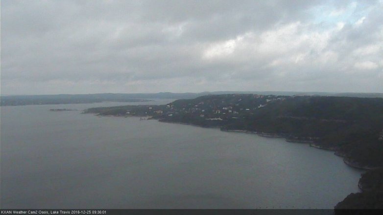 Lake Travis webcam, December 25, 2016 9:05 AM CT