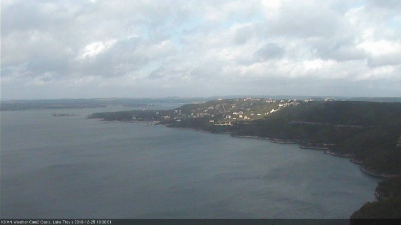 Lake Travis webcam, December 25, 2016 9:45 AM CT