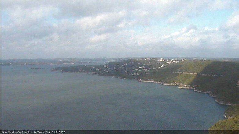 Lake Travis webcam, December 25, 2016 9:50 AM CT