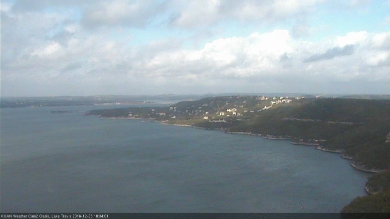Lake Travis webcam, December 25, 2016 10:05 AM CT