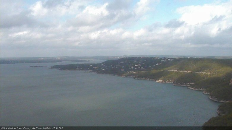 Lake Travis webcam, December 25, 2016 10:25 AM CT