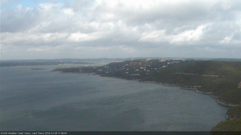 Lake Travis webcam, December 25, 2016 10:30 AM CT