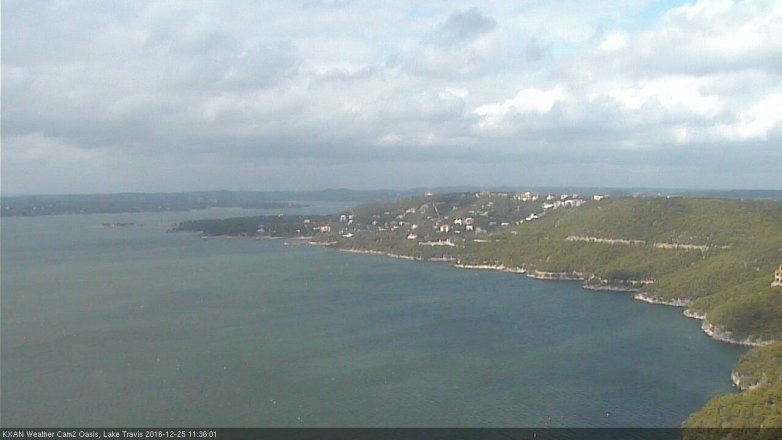 Lake Travis webcam, December 25, 2016 10:40 AM CT